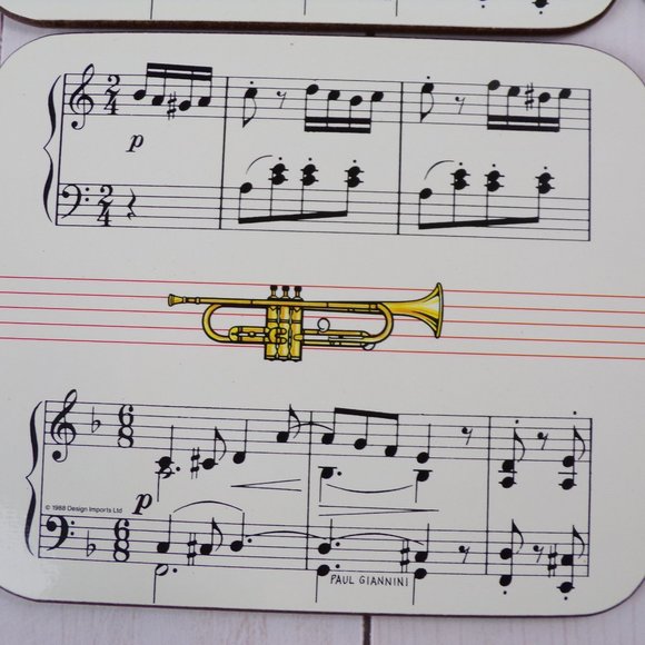 Jason Coasters Musical Notes Set of 6 2HG0025 - Picture 3 of 7